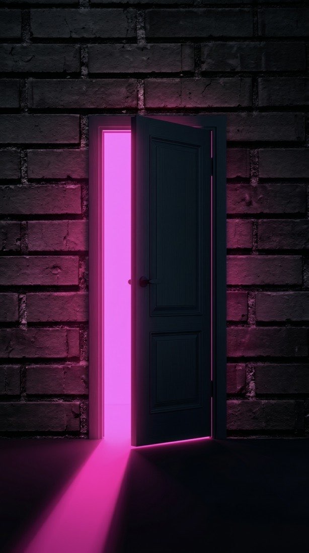 La porta del Beerba socchiusa sulla luce rosa